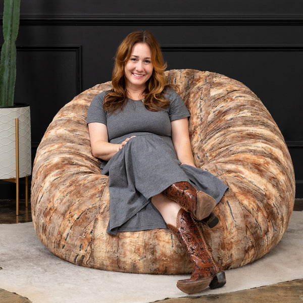 Jaxx Metro Sac 5 Foot Bean Bag Chair - Luxe Fur | Brookstone