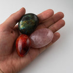Three Pieces Collection of Polished Palm Crystals