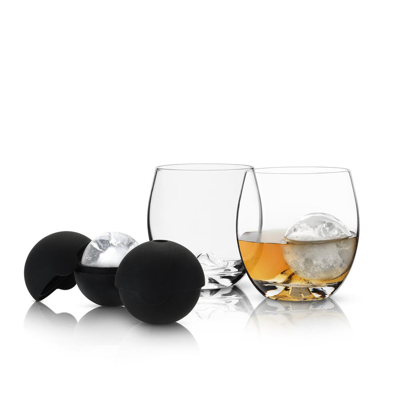 4-Piece Ice Ball Mold and Tumbler Set - Abundant Kitchen