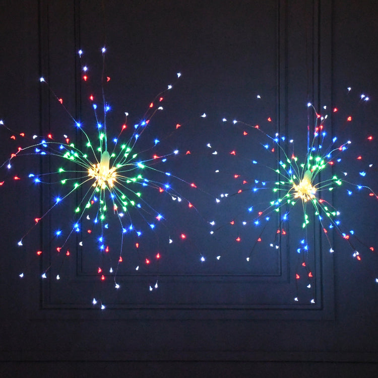 LumaBase Battery Operated Starburst Lights with Remote Control Multicolor Set of 2