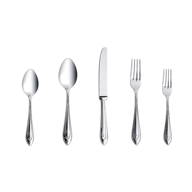 Minimal Stainless Steel Flatware Set of 20 Brookstone