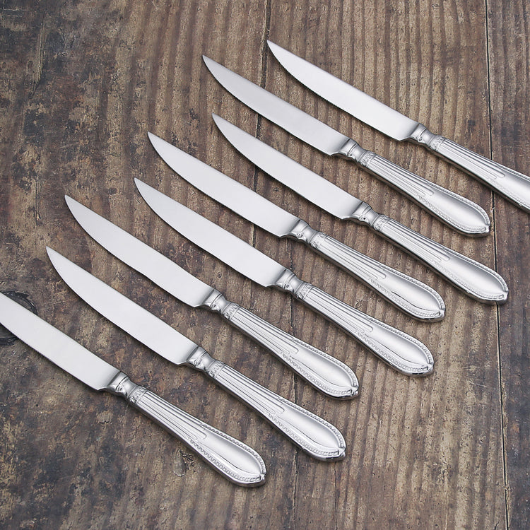 Minimal Stainless Steel Steak Knife Set of 8 Brookstone