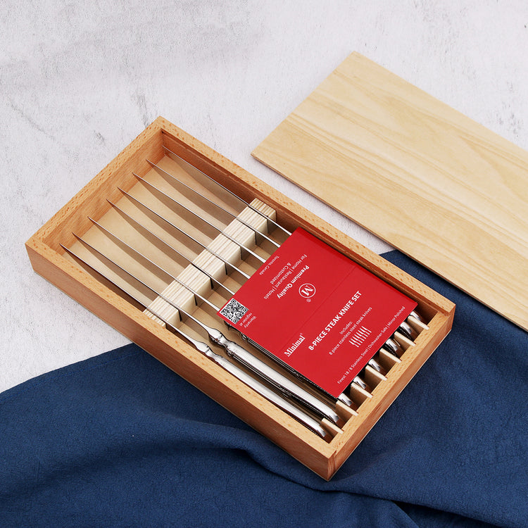 Minimal Stainless Steel Steak Knife Set of 8 Brookstone