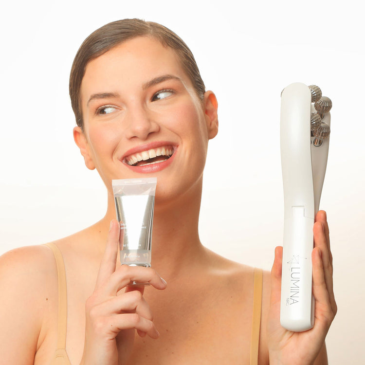 RolLift Micocurrent Symmetrical Facial Contour Device with LED Light T Brookstone