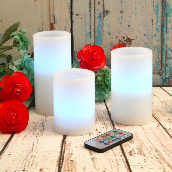 Battery Operated Multifunction Wax LED Candles Brookstone