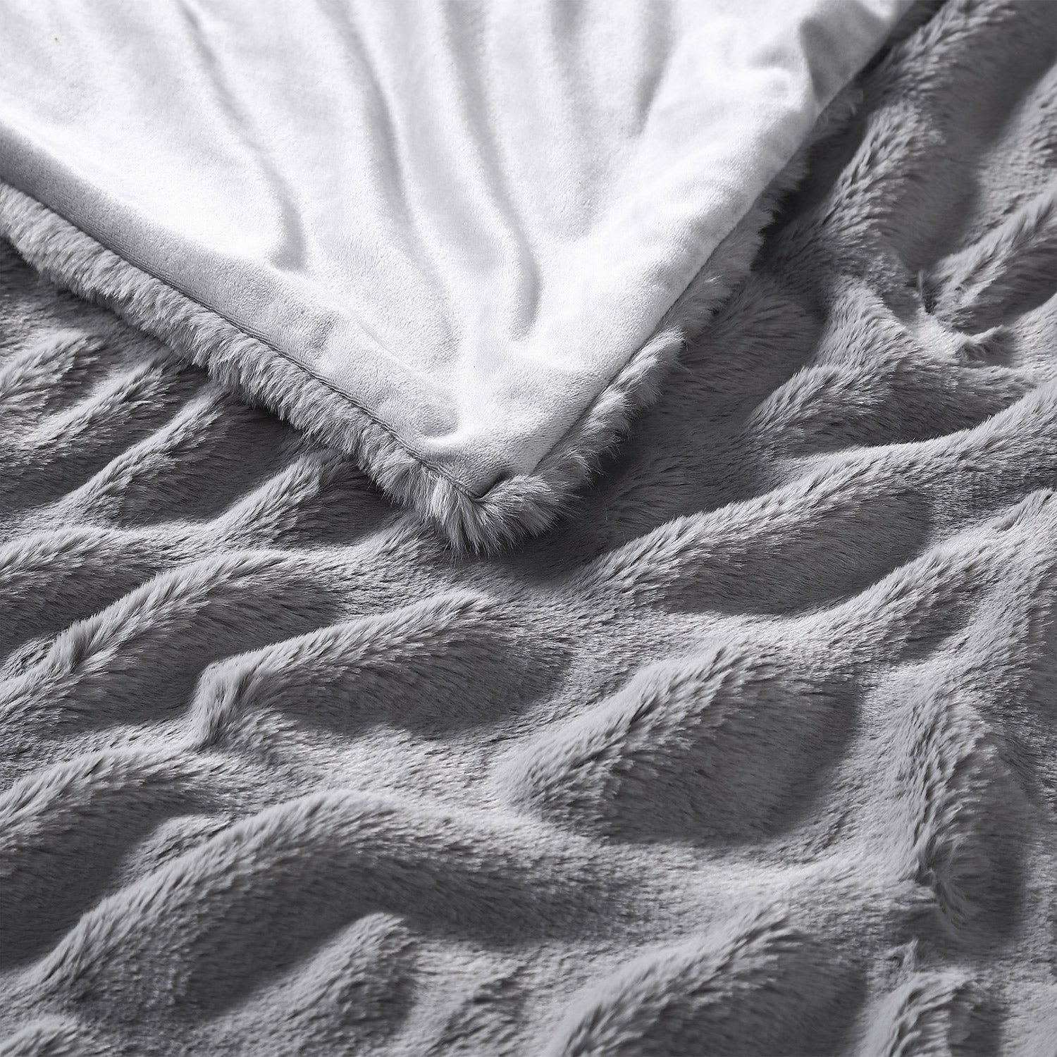 Juniper Faux Fur Throw 50" x 70" Brookstone