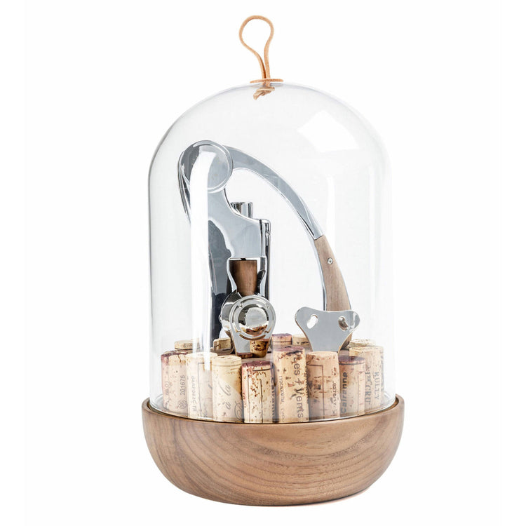 L'Atelier du Vin - Oeno Motion Groom Walnut Wood, Glass and Steel Corkscrew Set