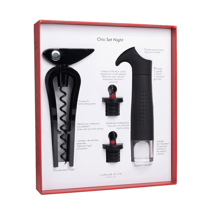 L'Atelier du Vin - Chic Monsieur Night Wine Tools Gift Set