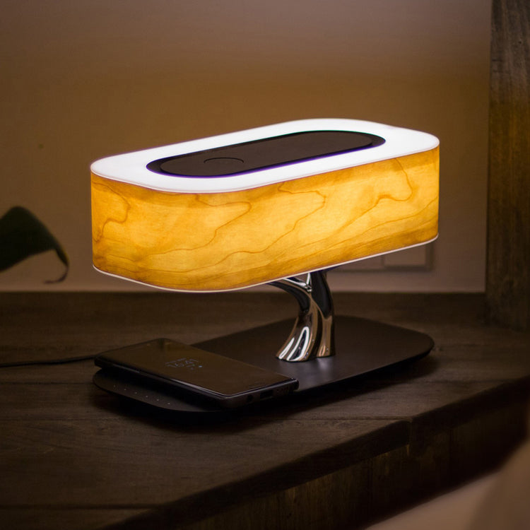 Tree Lamp with Fast Wireless Charger and Bluetooth Speaker Brookstone