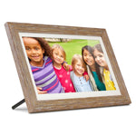 13.3" Wood WiFi Digital Photo Frame With Touchscreen & 16GB Memory
