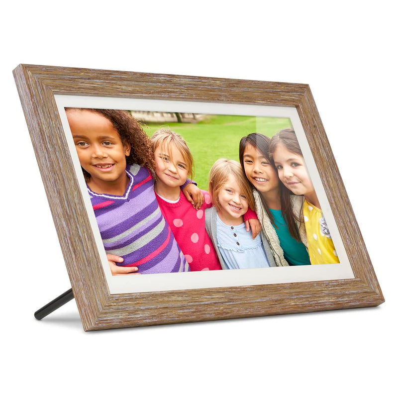 13.3" Wood WiFi Digital Photo Frame With Touchscreen & 16GB Memory