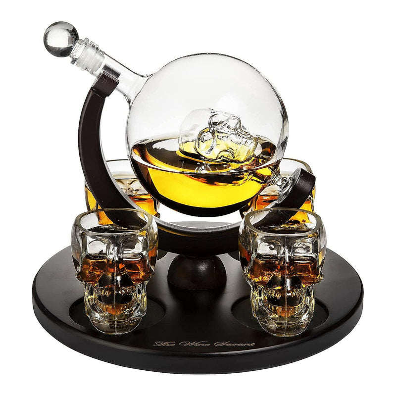 Large Skull Decanter Set