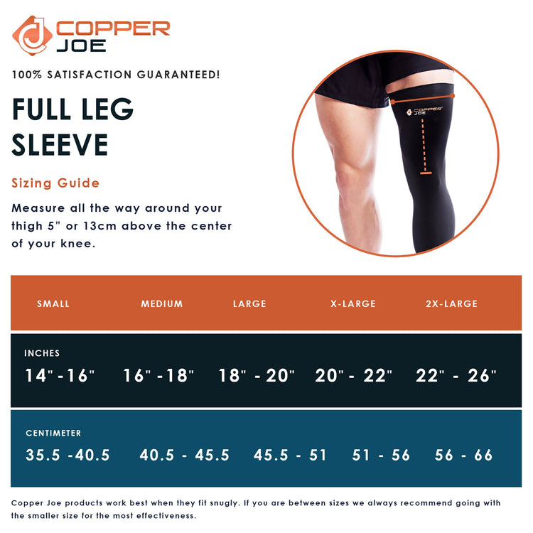 Copper compression full leg sleeve hotsell