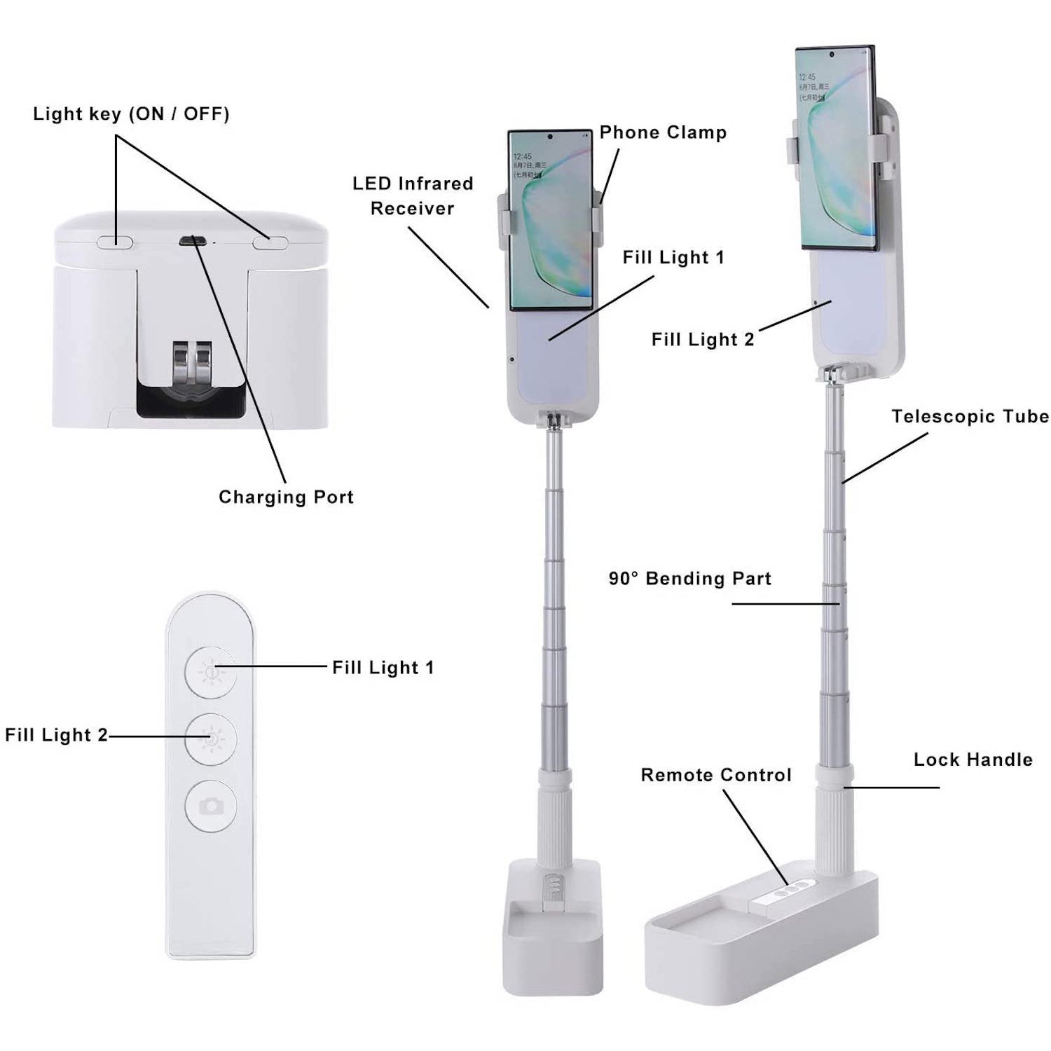 UNIQU Lighting Kit Phone Stand Brookstone