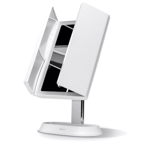 Fancii Zora Rechargeable LED Trifold Makeup Mirror Brookstone