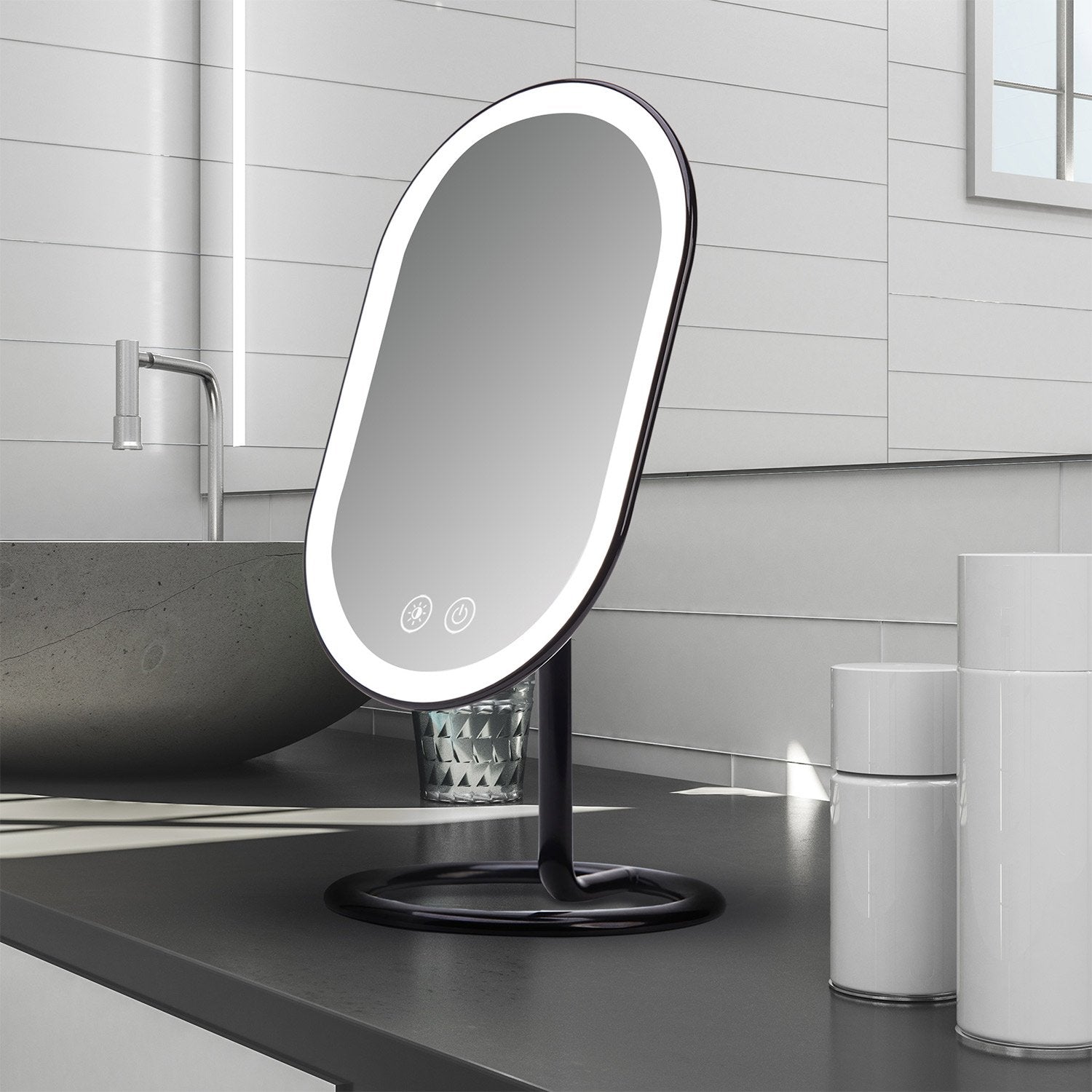 Fancii Vera Rechargeable Vanity Mirror w/ 3 LED Light Settings | Brookstone