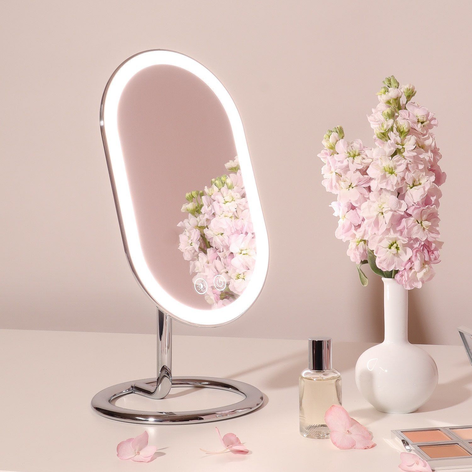 Fancii Vera Rechargeable Vanity Mirror w/ 3 LED Light Settings | Brookstone