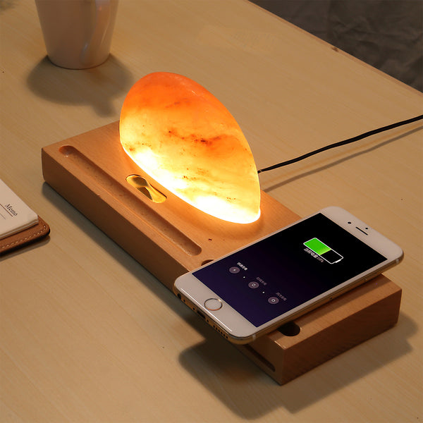 Himalayan Salt lamp Wireless Charger Brookstone