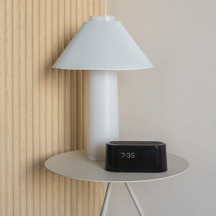 White Lamp & Black Clock