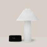 White Lamp & Black Clock