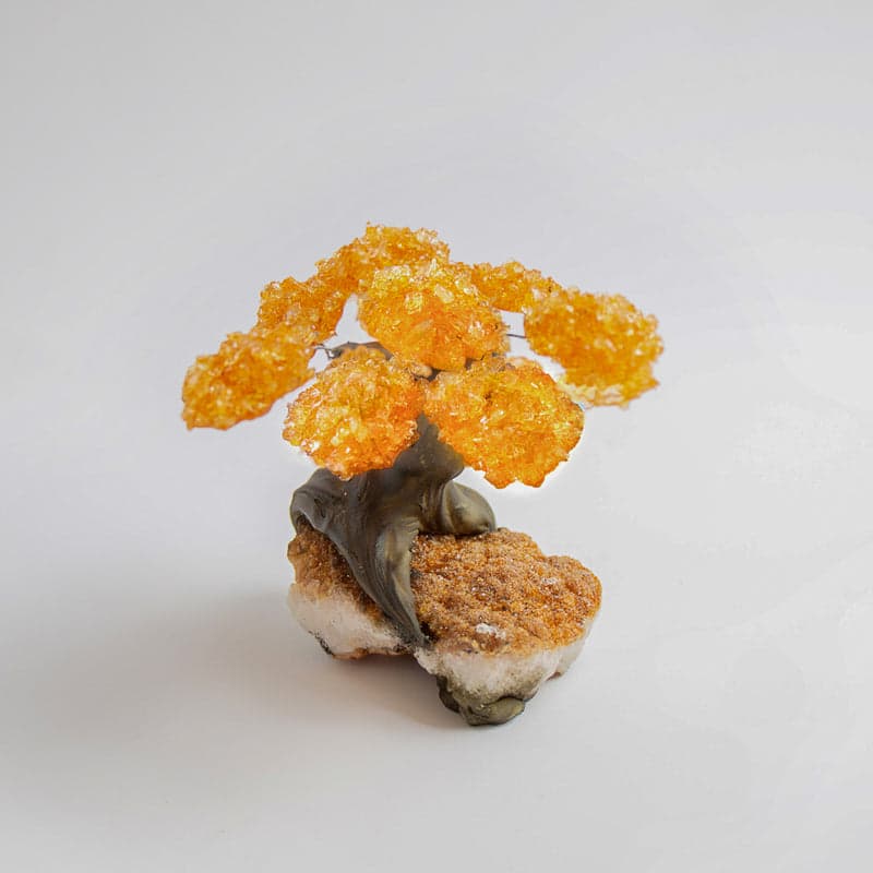 Medium - Genuine Citrine Clustered Gemstone Tree on Citrine Matrix (The Calming Tree)