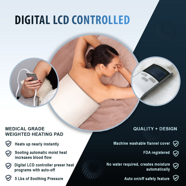 Moist Heating Pad for Cramps and Back Pain | Brookstone
