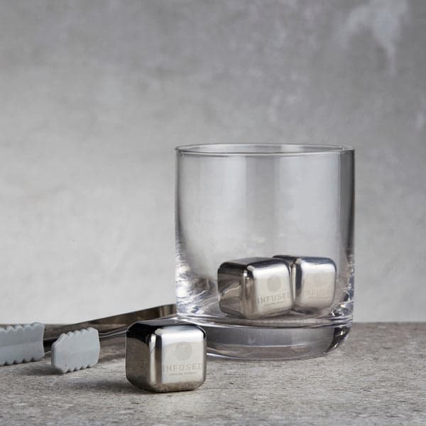 Brookstone Whiskey Ice Mold & Glass Set Perfect Duet Glassware & Artisan Ice