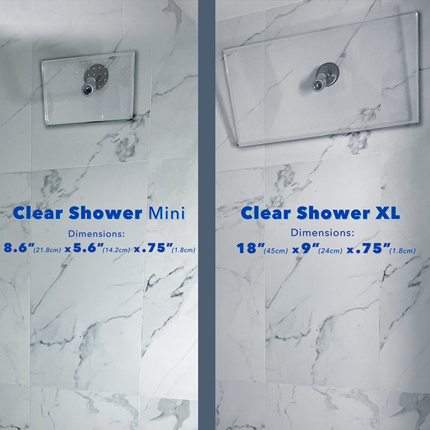 Clear Shower XL Crystal Clear Rainfall Shower Head Brookstone