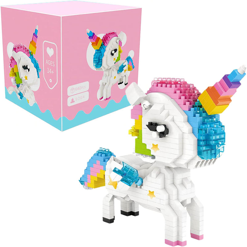Rainbow Unicorn 3D Nano Blocks