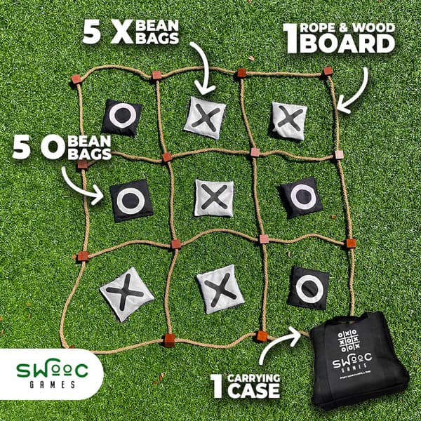 OTTARO Outdoor Games Giant Tic Tac Toe Games, Yard Lawn Toss Games
